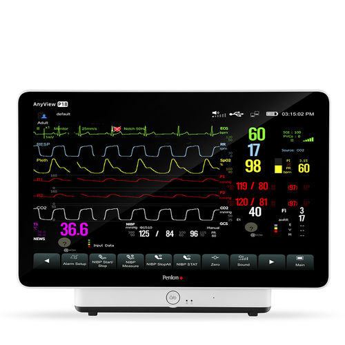 紧凑型病人监护仪 - AnyView P18 - Penlon/攀龙 - 床头柜 / EEG / ECG