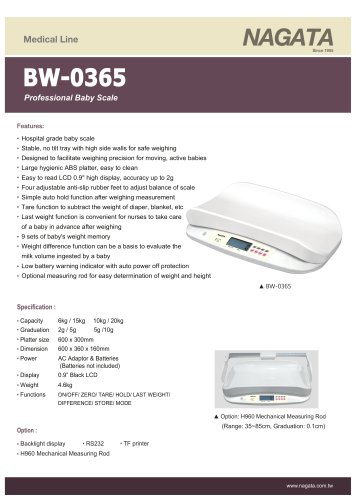 BW-0365 Professional Baby Scale