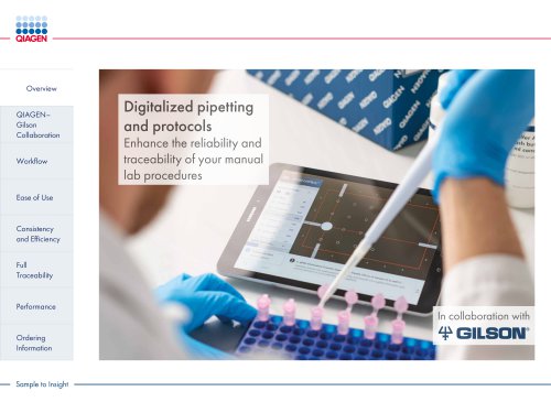 Digitalized pipetting and protocols