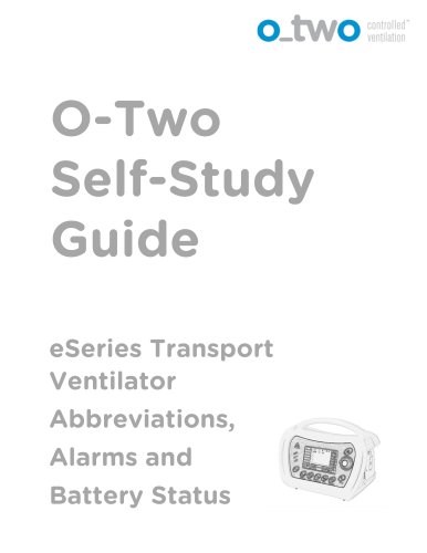 eSeries Transport Ventilator Abbreviations, Alarms and Battery Status