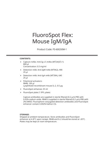 FluoroSpot Flex : Mousse IgM/IgA