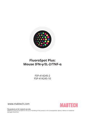 FluoroSpot Plus: Mouse IFN-γ/IL-2/TNF-α