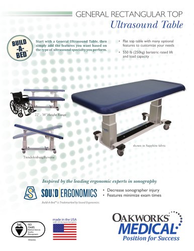 General Rectangular Top Table Ultrasound