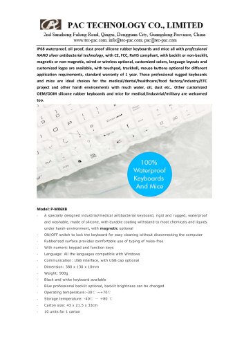 medical antibacterial keyboards & mice