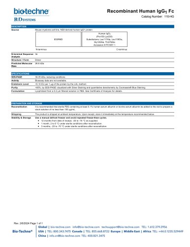 Recombinant Human IgG1 Fc