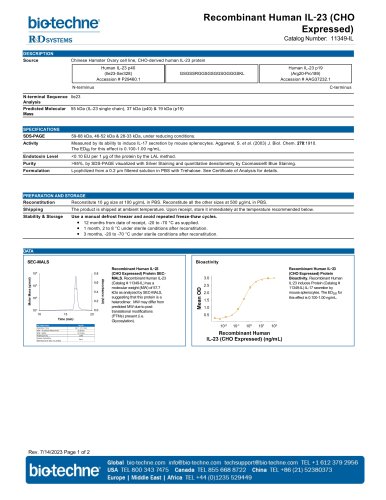 Recombinant Human IL‑23 (CHO Expressed)