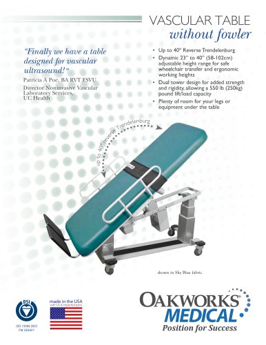 Vascular Table without Fowler