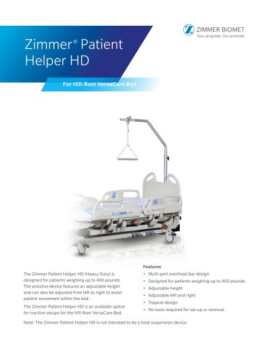 Zimmer&reg; Patient Helper HD For Hill-Rom VersaCare Bed